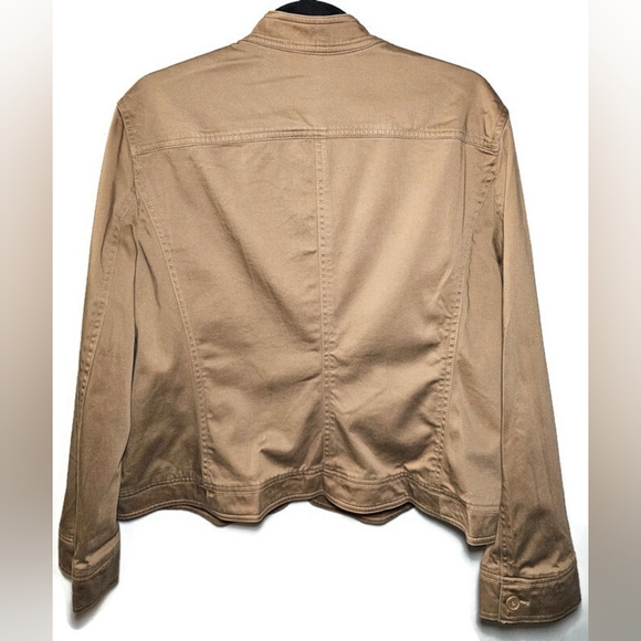 Vintage New York And Company Stretch Khaki Brown Jacket Women's Size 18 EUC - Picture 2 of 3